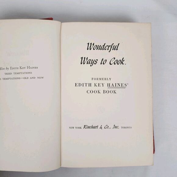 Wonderful Ways to Cook by Edith Key Haines Cookbook Hardcover Vintage Recipes - Picture 5 of 10